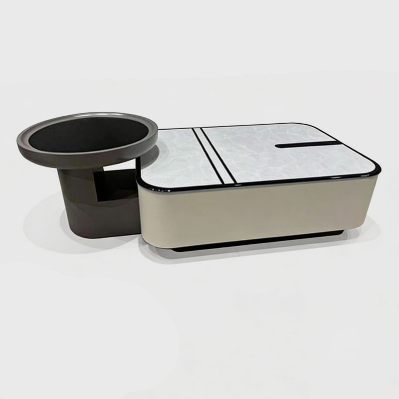 Monaco Designer Center Table with Side Unit, product view 1