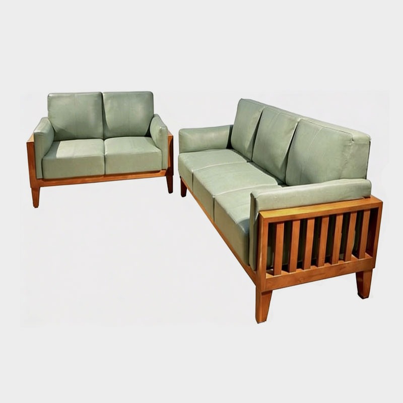 Wooden Sofa Set with Premium Cushion Seating, product view 1