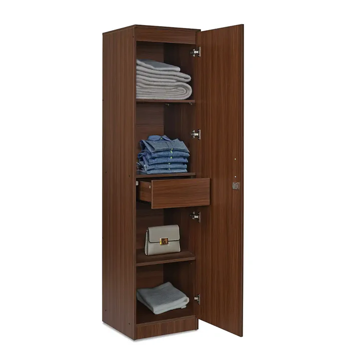 1 Door Wooden Wardrobe - Slim Bedroom Storage Almirah, product view 2