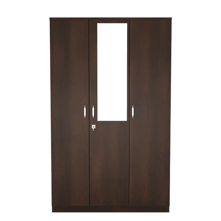 3 Door Wooden Wardrobe with Mirror - Spacious Storage Almirah, product view 2