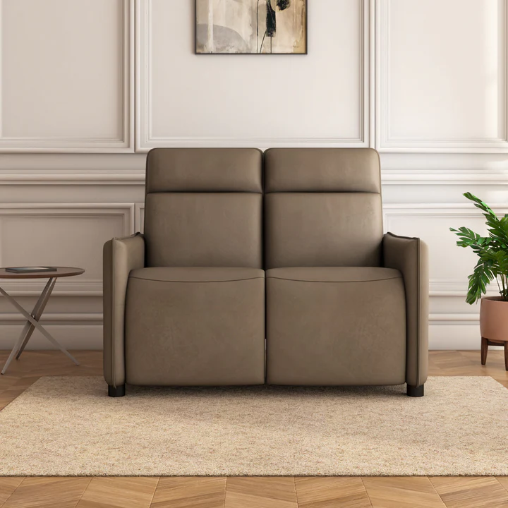 Carlton 2 Seater Sofa (Light Brown) – Premium Leatherette Sofa, product view 2