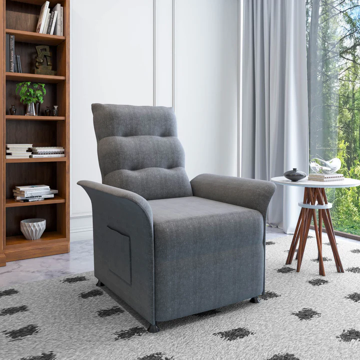Grey Recliner Chair – Single Seater Comfort Sofa Recliner, product view 2