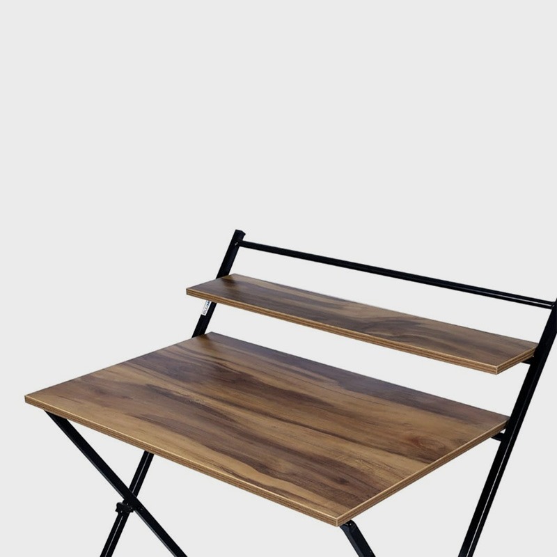 Foldable Wooden Working Desk with Metal Frame, product view 3