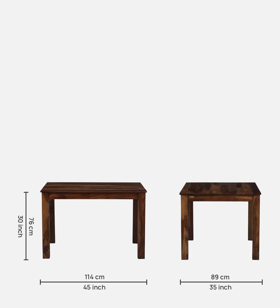 Brown 4-Seater Dining Table Set, product view 2